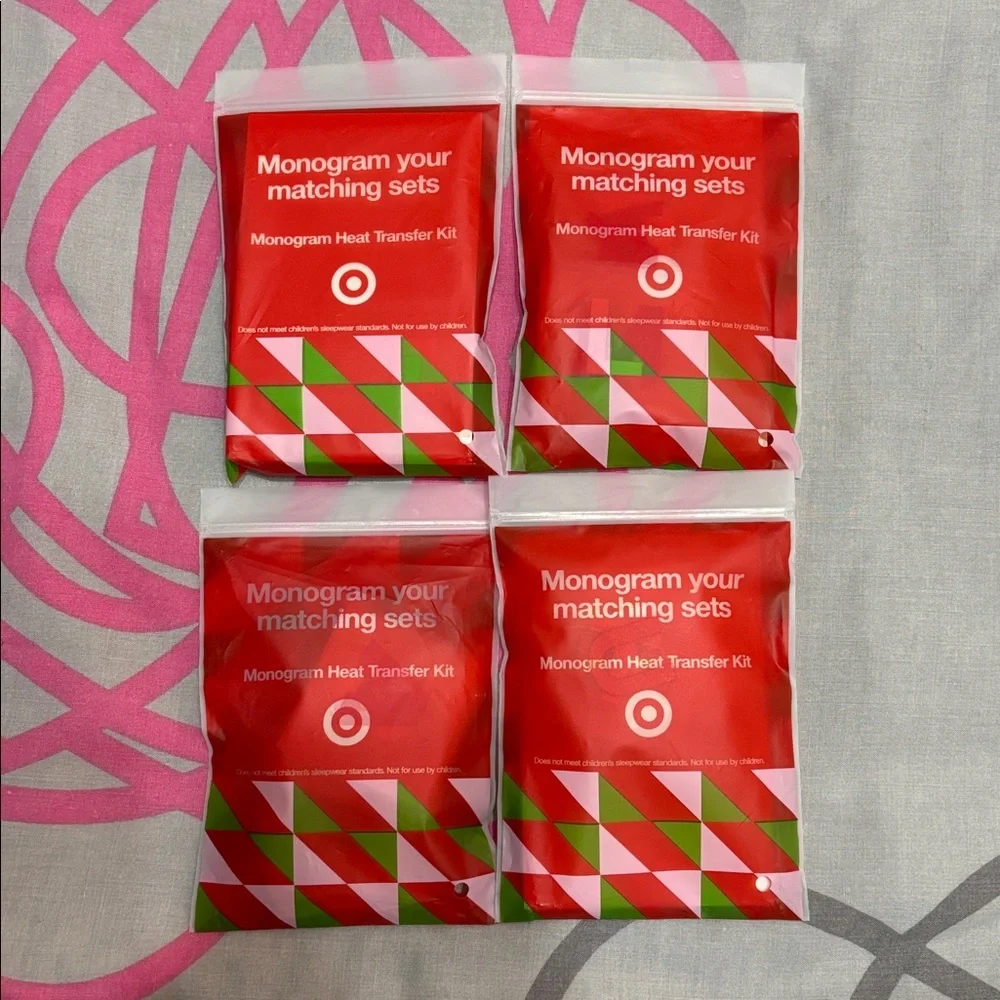 4 Count of Monogram Heat Transfer Kits